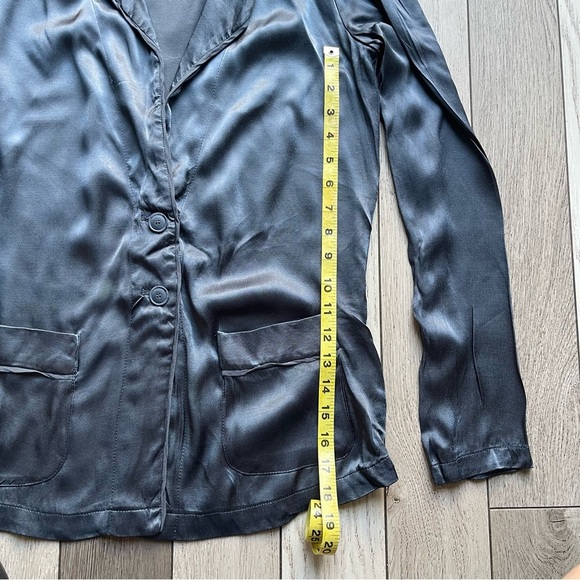 Elie Tahari Charcoal Satin Blazer - Picture 5 of 5